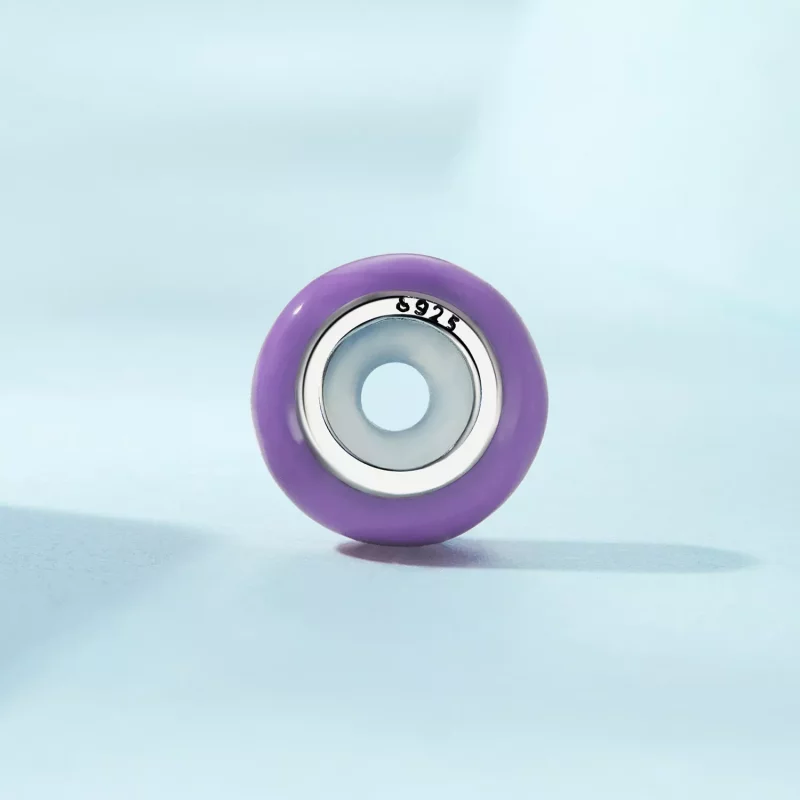 (imagen para) Charm del estilo Pandora en color morado - SCC1450-VT - Ver 3