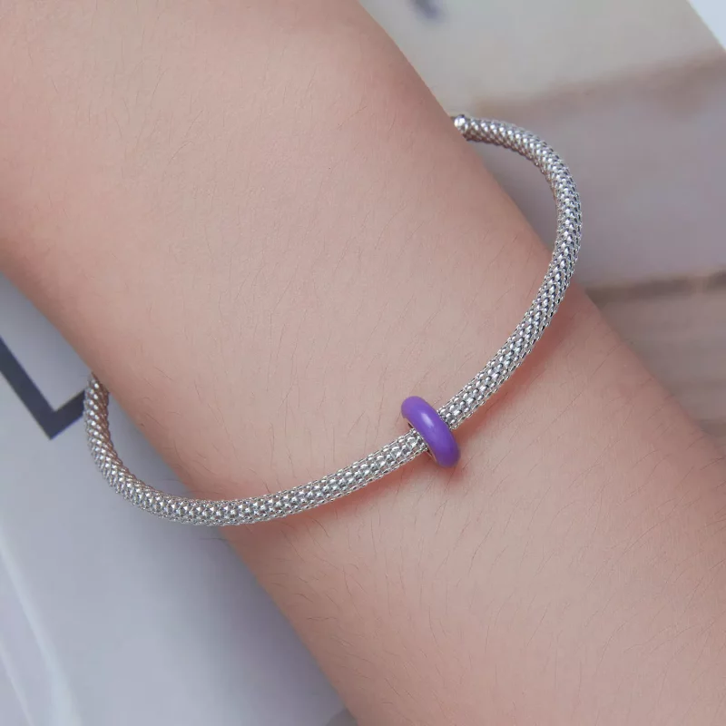 (imagen para) Charm del estilo Pandora en color morado - SCC1450-VT - Ver 4