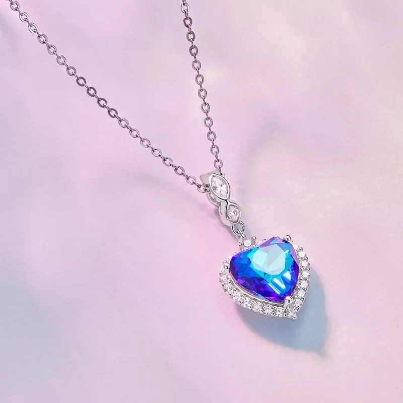 (imagen para) Charm en estilo Pandora con corazón azul - BSC775 - Ver 2