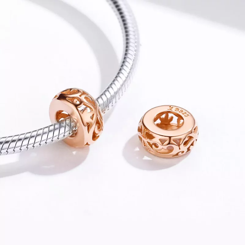 (imagen para) Charm en estilo Pandora en color oro rosa - SCC716-C - Ver 2
