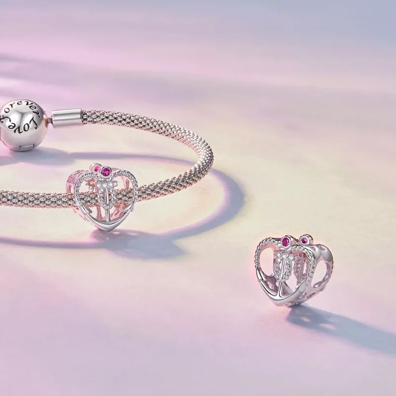 (imagen para) Charm estilo Pandora con ancla - BSC773 - Ver 4