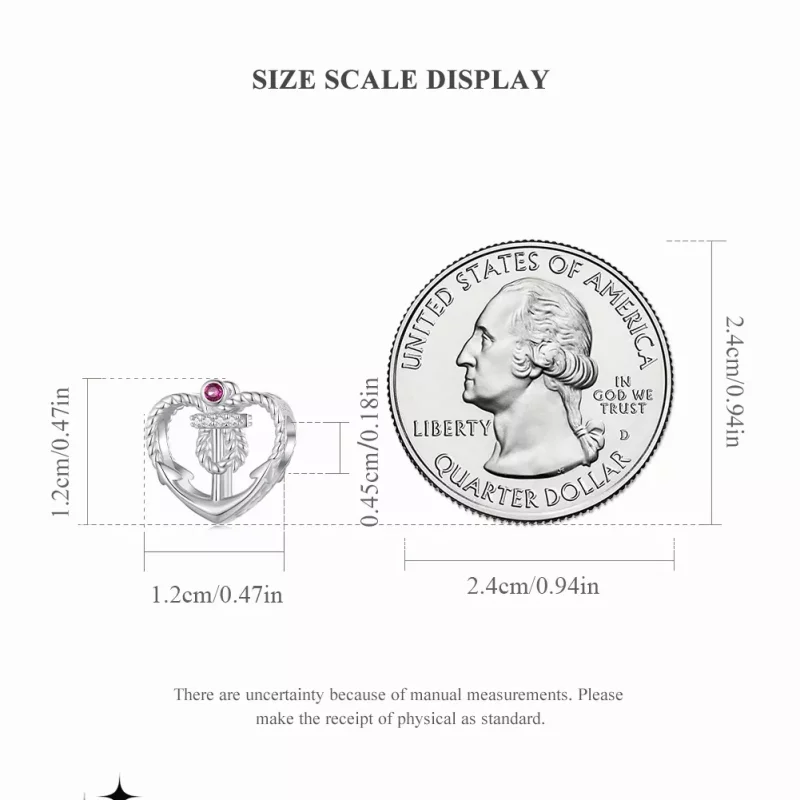 (imagen para) Charm estilo Pandora con ancla - BSC773 - Ver 5