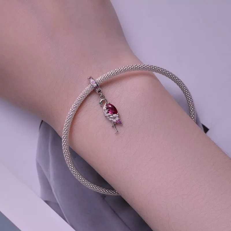 (imagen para) Charm estilo Pandora de flamenco - BSC833 - Ver 5