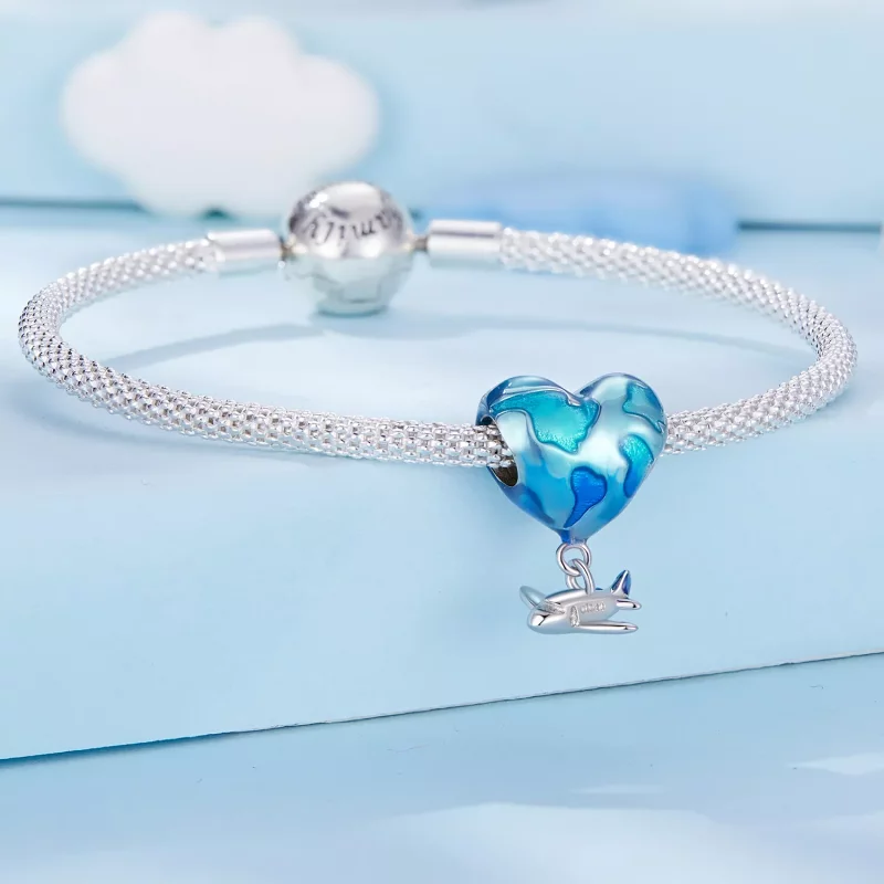(imagen para) Charm estilo Pandora de globo terráqueo - SCC2481 - Ver 6
