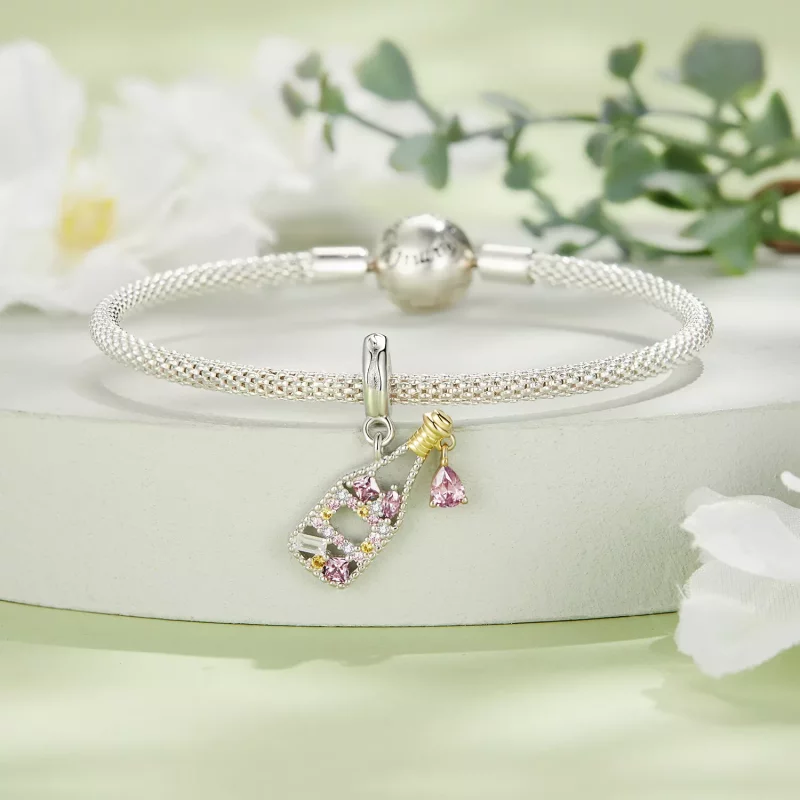 (imagen para) Charm estilo Pandora en color champán - BSC863 - Ver 3
