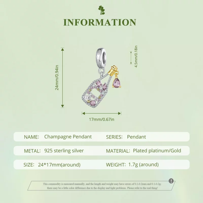(imagen para) Charm estilo Pandora en color champán - BSC863 - Ver 6