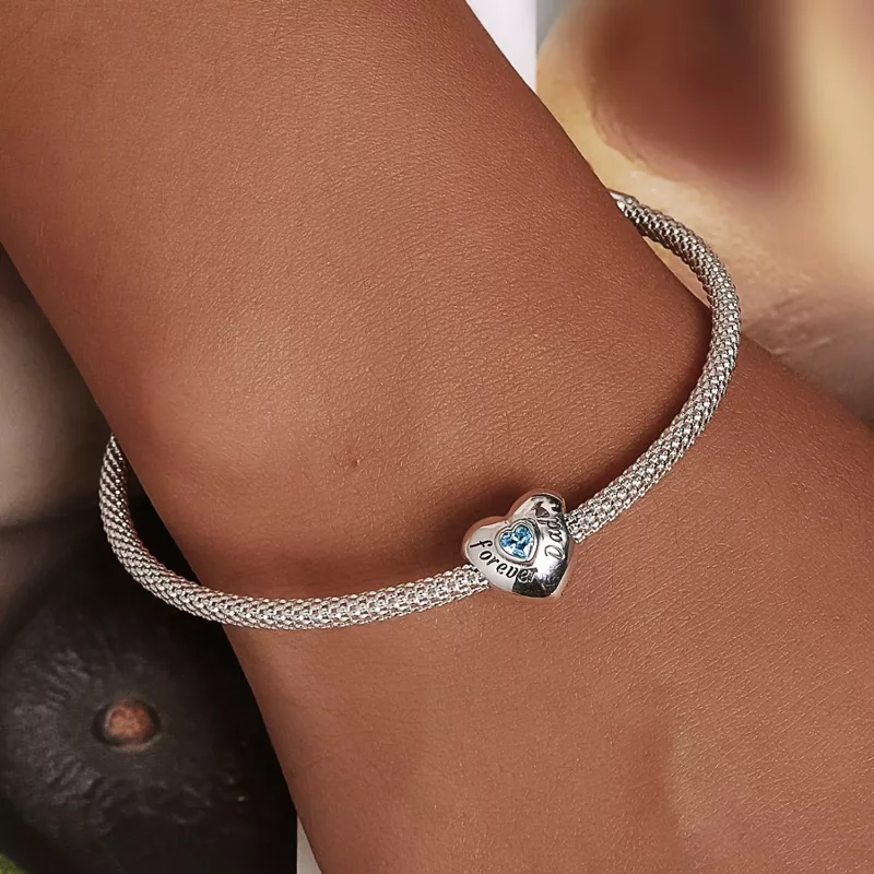 (imagen para) Charm estilo Pandora En memoria de papá - BSC562-BU - Ver 5