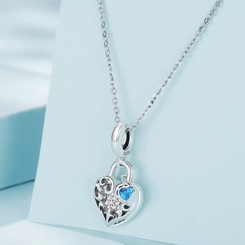 (imagen para) Charm tipo Pandora con corazón entrelazado - SCC2502 - Ver 2