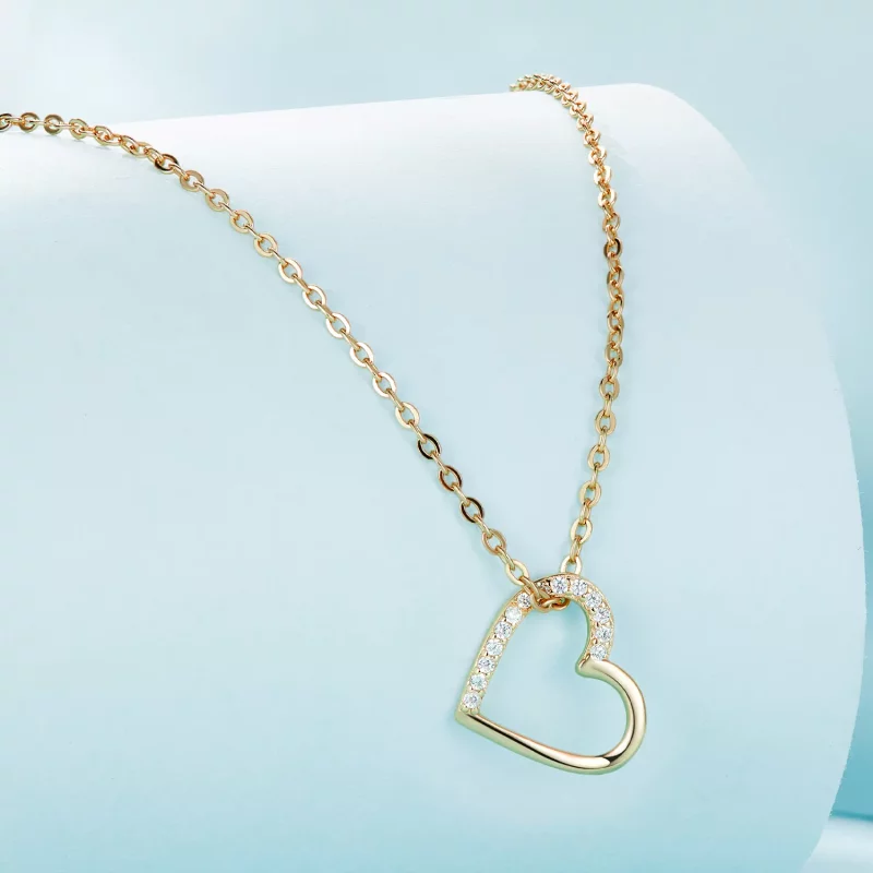 (imagen para) Collar de corazón estilo Pandora de 14K - SCN347-B - Ver 3