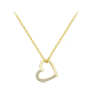 (imagen para) Collar de corazón estilo Pandora de 14K - SCN347-B
