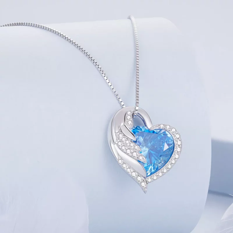 (imagen para) Collar de estilo Pandora con zafiro - BSN281 - Ver 2