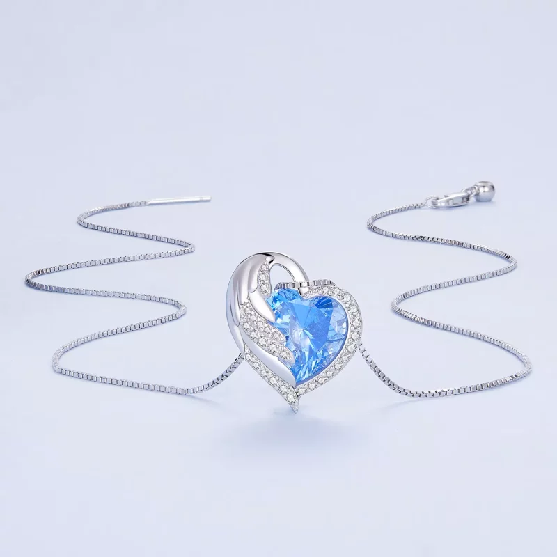 (imagen para) Collar de estilo Pandora con zafiro - BSN281 - Ver 3