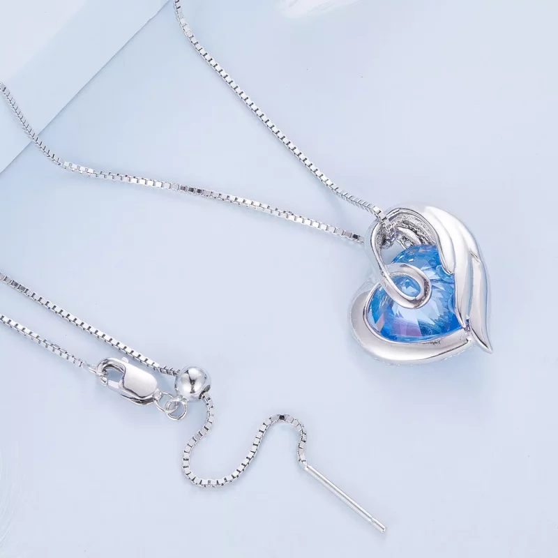 (imagen para) Collar de estilo Pandora con zafiro - BSN281 - Ver 4