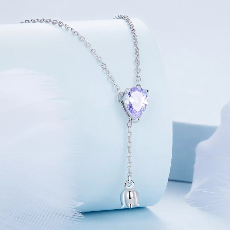 (imagen para) Collar estilo Pandora con amatista - BSN271 - Ver 2