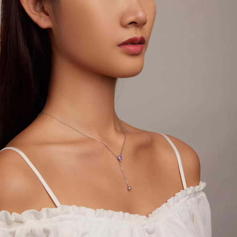 (imagen para) Collar estilo Pandora con amatista - BSN271 - Ver 8
