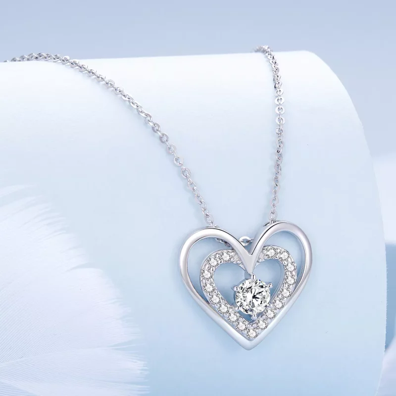 (imagen para) Collar estilo Pandora con corazón - BSN342 - Ver 3