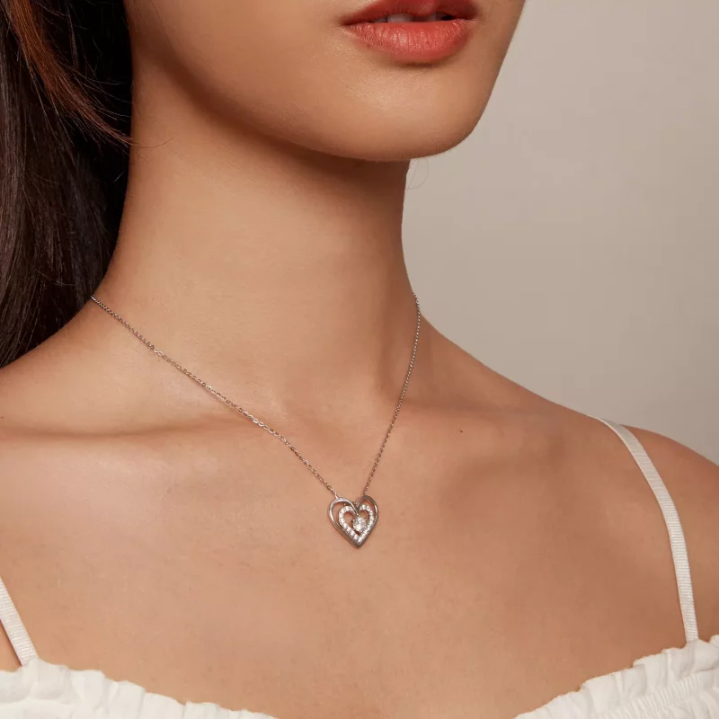 (imagen para) Collar estilo Pandora con corazón - BSN342 - Ver 7