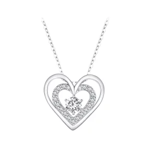 (imagen para) Collar estilo Pandora con corazón - BSN342