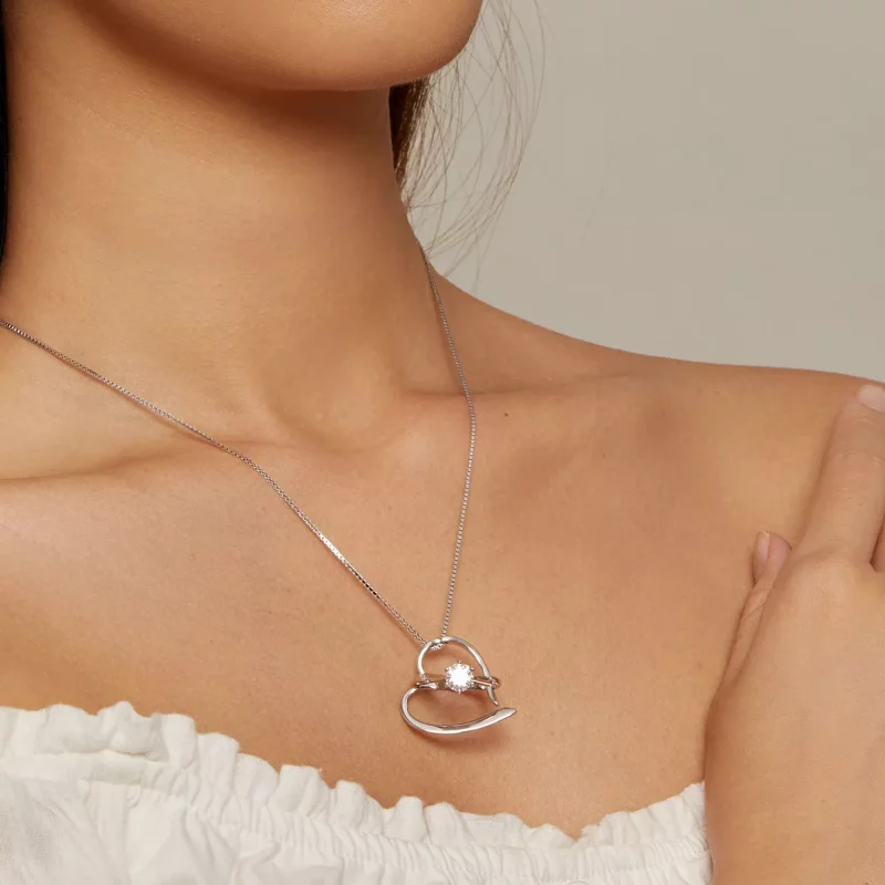 (imagen para) Collar estilo Pandora con corazón dibujado a mano - BSN341 - Ver 5