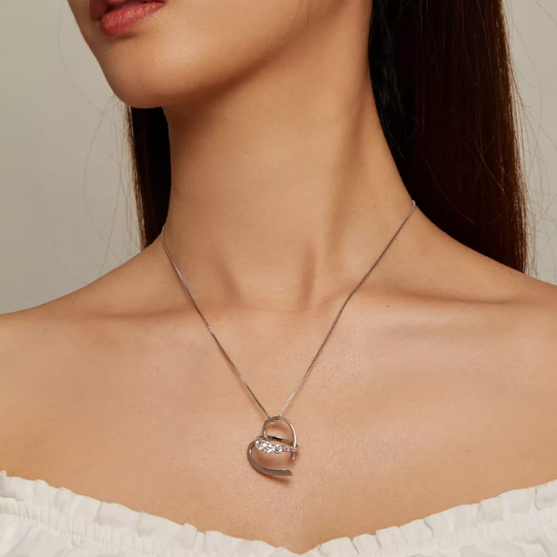 (imagen para) Collar estilo Pandora con corazón dibujado a mano - BSN341 - Ver 6