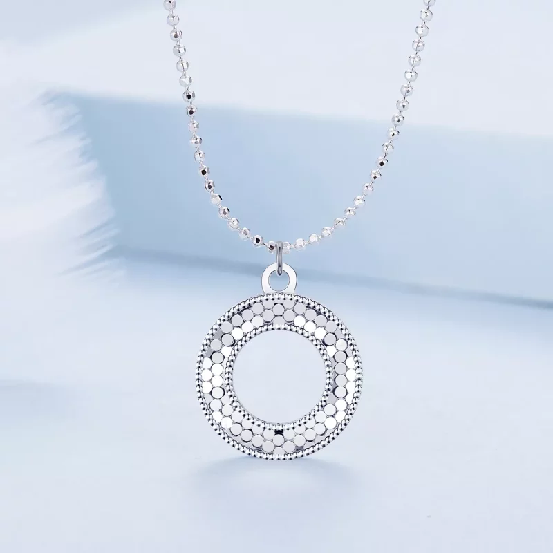 (imagen para) Collar estilo Pandora con círculo - BSN343 - Ver 2