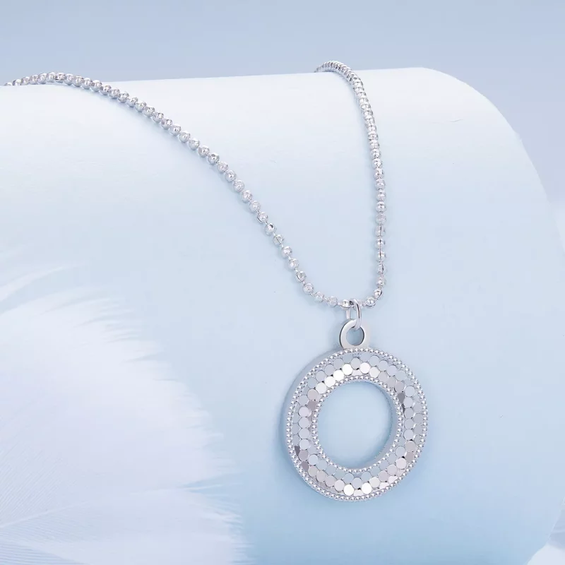(imagen para) Collar estilo Pandora con círculo - BSN343 - Ver 3