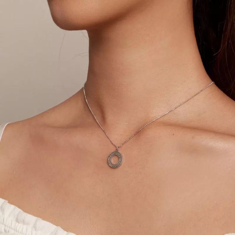 (imagen para) Collar estilo Pandora con círculo - BSN343 - Ver 6