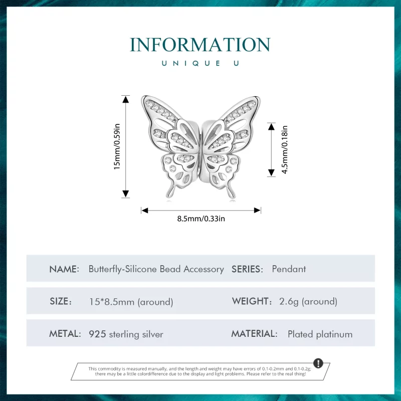 (imagen para) Encanto separador de mariposas al estilo de Pandora - BSC823 - Ver 4