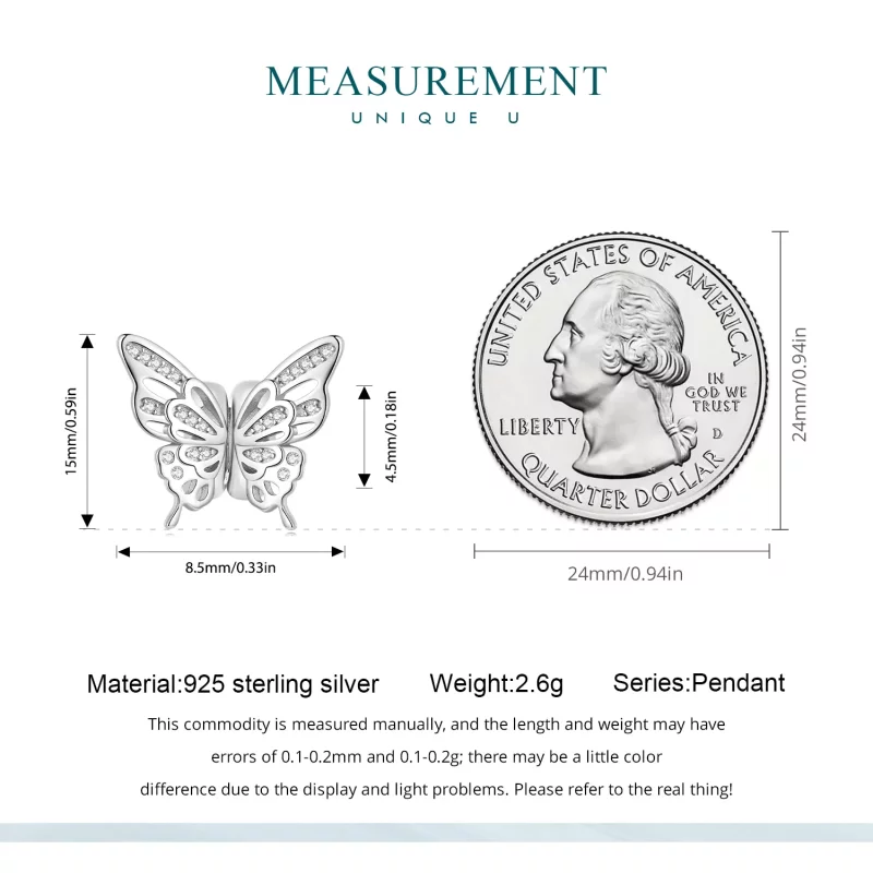 (imagen para) Encanto separador de mariposas al estilo de Pandora - BSC823 - Ver 5