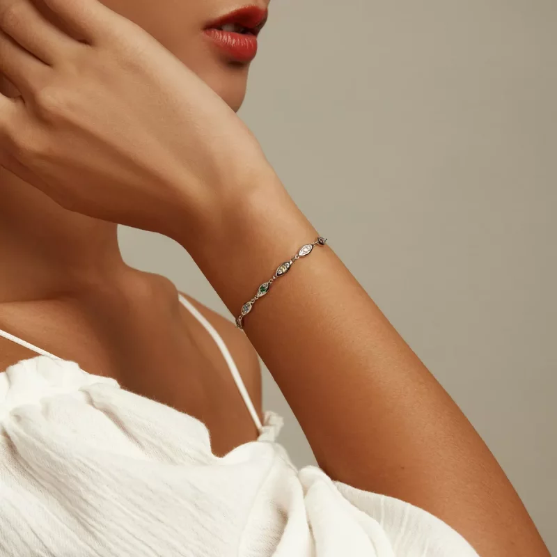 (imagen para) Pulsera Brillante de Estilo Pandora - BSB087 - Ver 7
