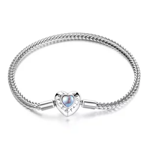 (imagen para) Pulsera con broche en forma de corazón al estilo Pandora - SCB223