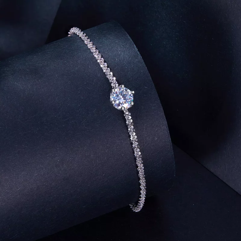 (imagen para) Pulsera con estilo Pandora y diamantes - MSB006 - Ver 2