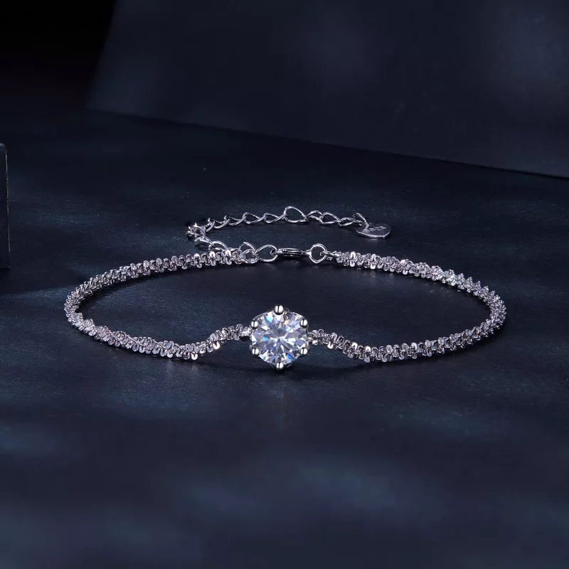 (imagen para) Pulsera con estilo Pandora y diamantes - MSB006 - Ver 3
