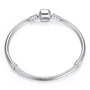 (imagen para) Pulsera de cadena de plata estilo Pandora con lindo gato - PAS902