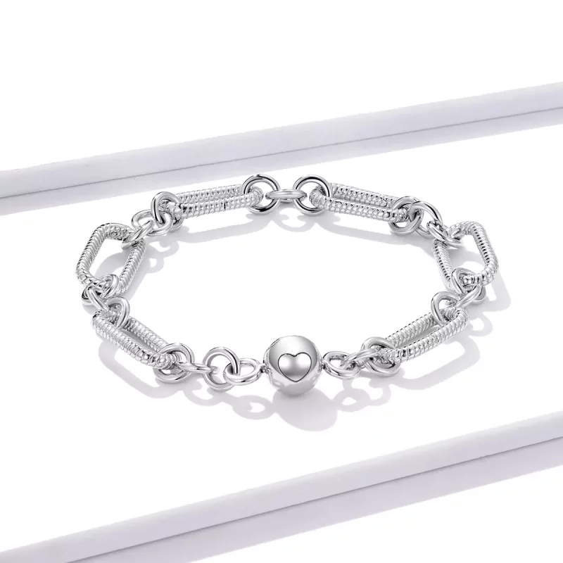 (imagen para) Pulsera de estilo Pandora con cadena de eslabones - BSB059 - Ver 2