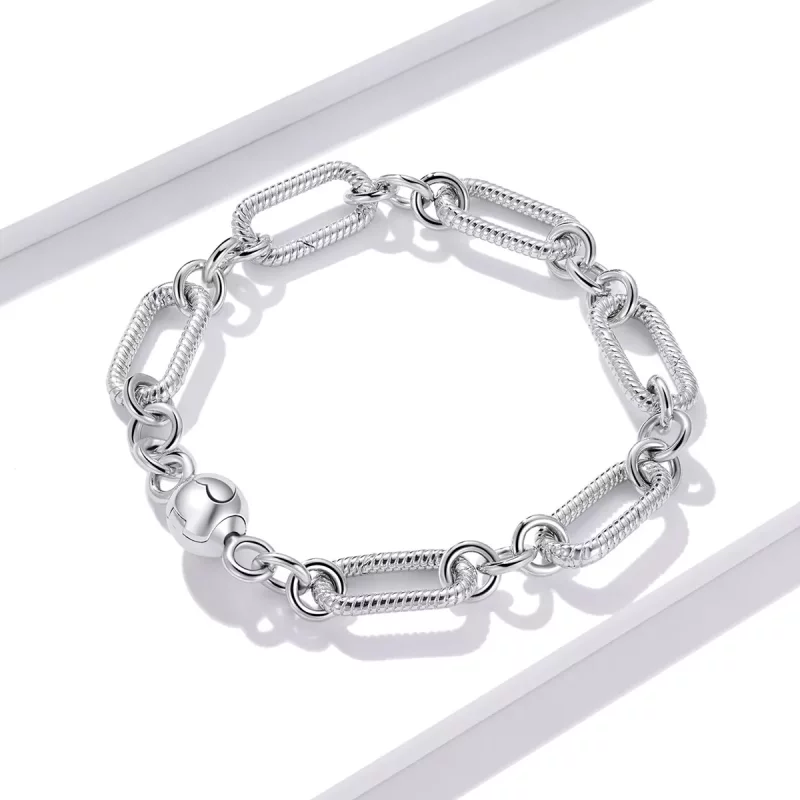 (imagen para) Pulsera de estilo Pandora con cadena de eslabones - BSB059 - Ver 4