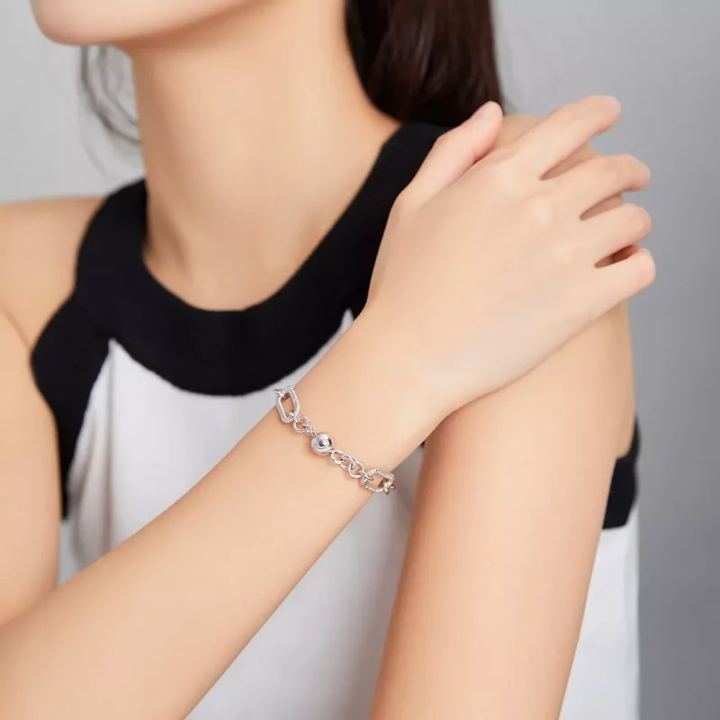 (imagen para) Pulsera de estilo Pandora con cadena de eslabones - BSB059 - Ver 7
