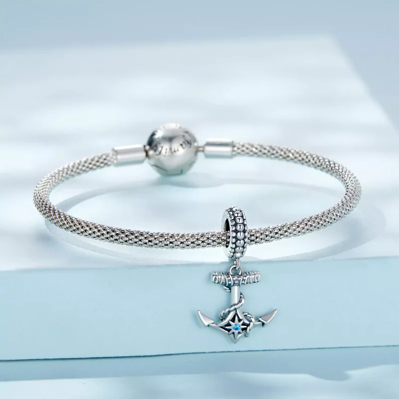 (imagen para) Pulsera estilo Pandora con dije de ancla - SCC2401 - Ver 3