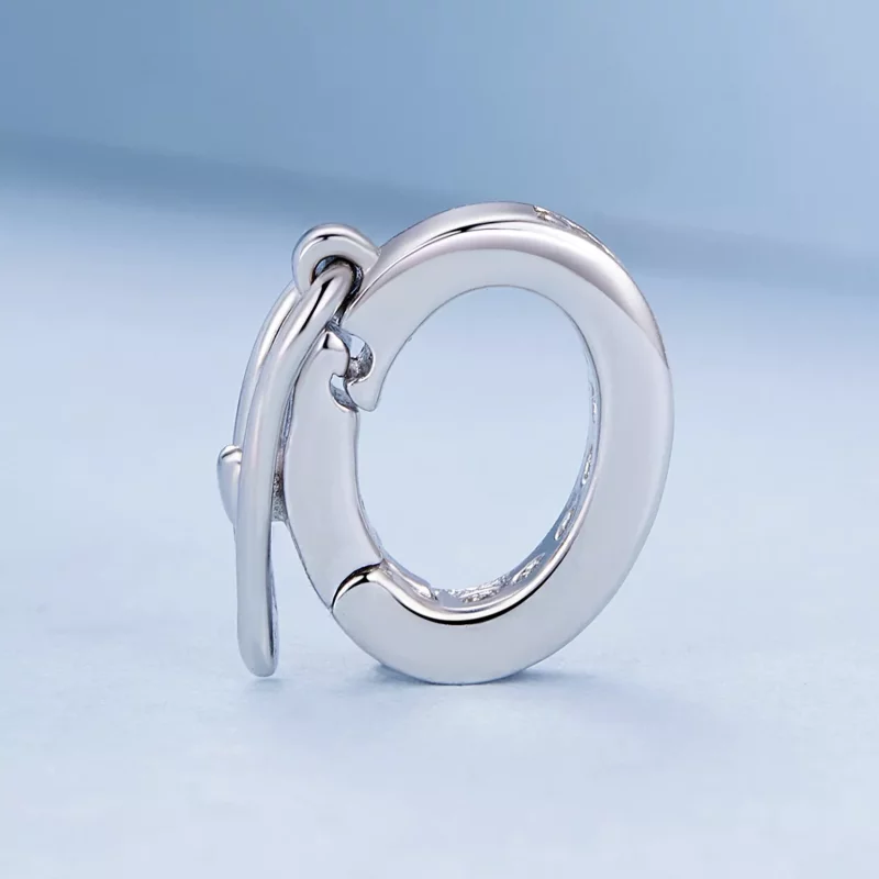 (imagen para) Pulsera estilo Pandora con encanto separador transparente brillante - BSC886 - Ver 3