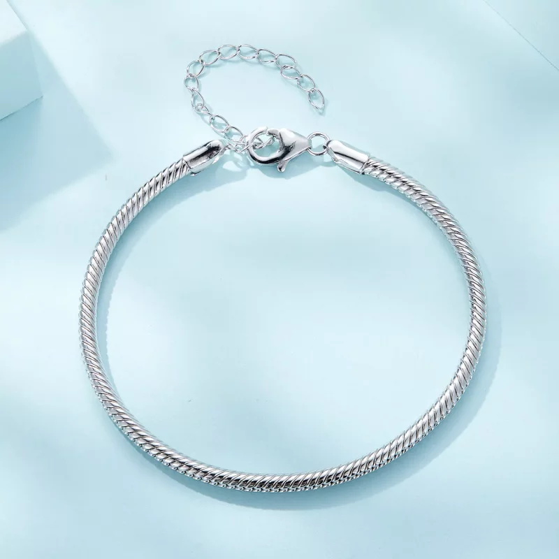 (imagen para) Pulsera estilo Pandora de cadena de serpiente - SCB252 - Ver 2