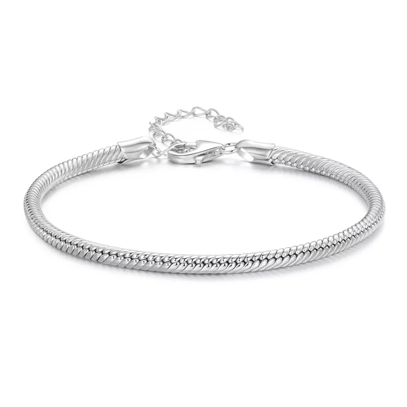 (imagen para) Pulsera estilo Pandora de cadena de serpiente - SCB252 - Ver 3