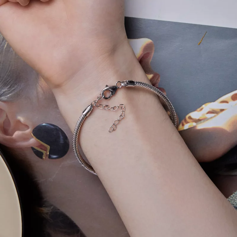(imagen para) Pulsera estilo Pandora de cadena de serpiente - SCB252 - Ver 8