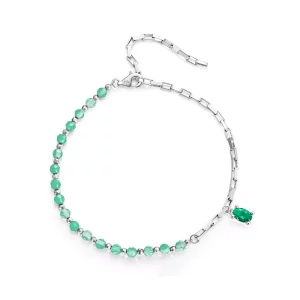 (imagen para) Pulsera estilo Pandora verde - BSB128
