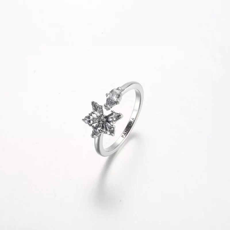(imagen para) Anillo abierto de la colección Pandora Sparkling Herbarium Cluster - 192611C01 - Ver 2