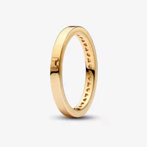 (imagen para) Anillo de Mensaje de Amor Pandora bañado en Oro de 14k - 162613C00