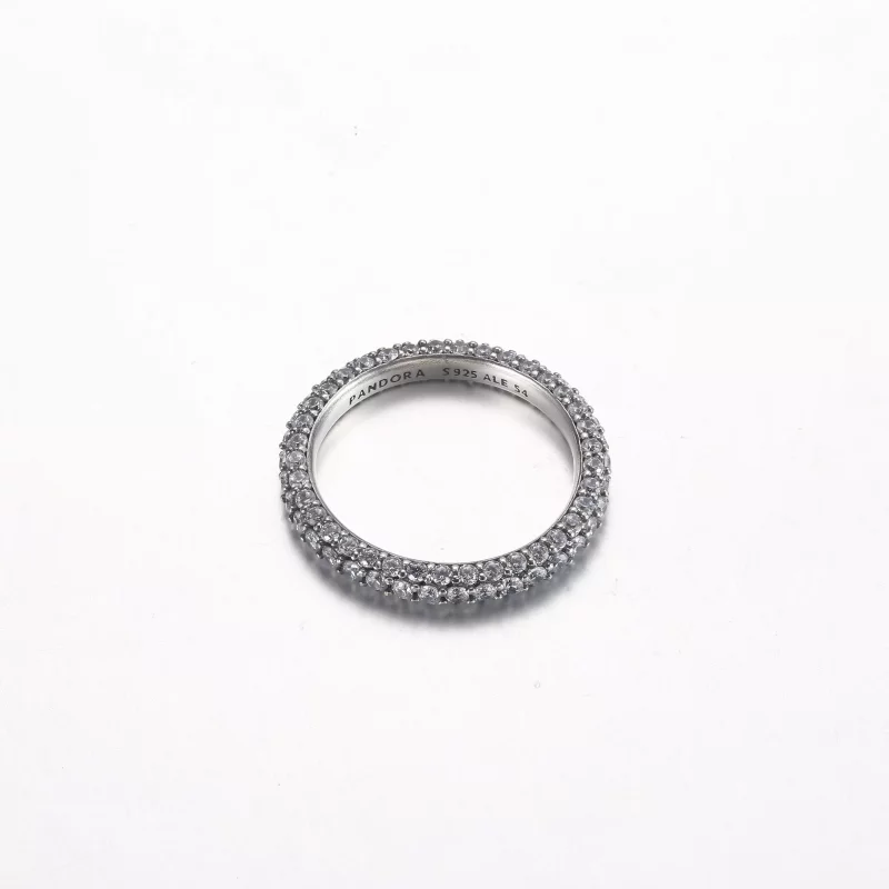 (imagen para) Anillo de Pandora Timeless Pavé de una sola hilera - 192627C01 - Ver 3