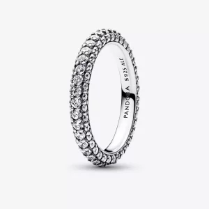 (imagen para) Anillo de Pandora Timeless Pavé de una sola hilera - 192627C01