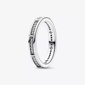 (imagen para) Anillo de plata esterlina de Pandora Moon con circonia cúbica transparente - 192783C01