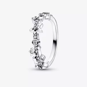 (imagen para) Anillo de plata esterlina Pandora Vía Láctea con circonia cúbica transparente - 192586C01
