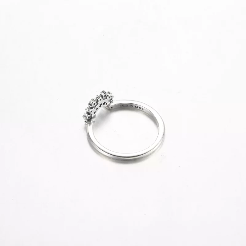 (imagen para) Anillo Pandora Celestial Blue Sparkling Moon - 192675C01 - Ver 4